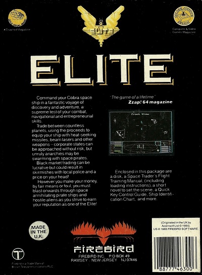 Apple II Elite - retail box (back)